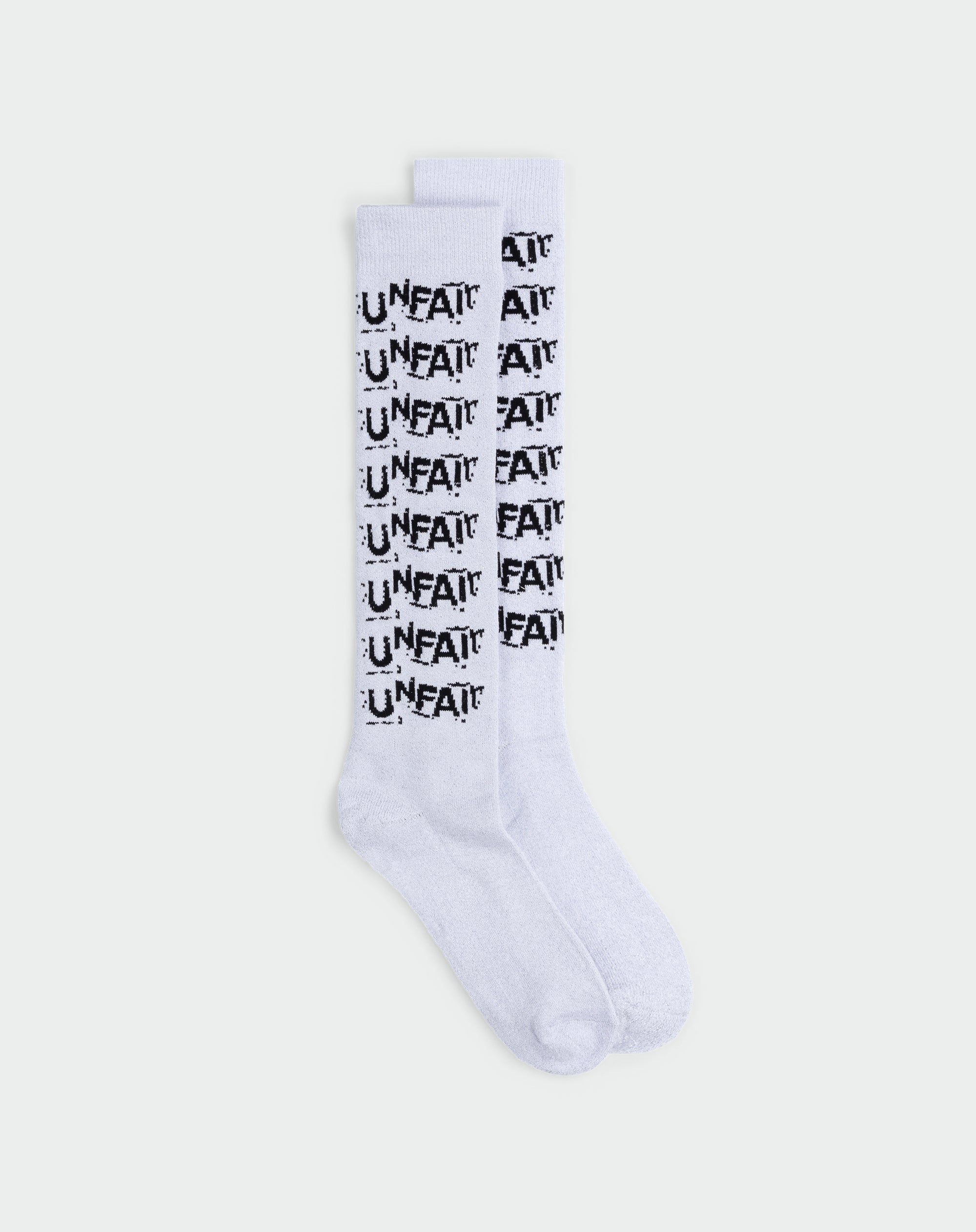 Stack Logo Knee Socks (White/Glitter)
