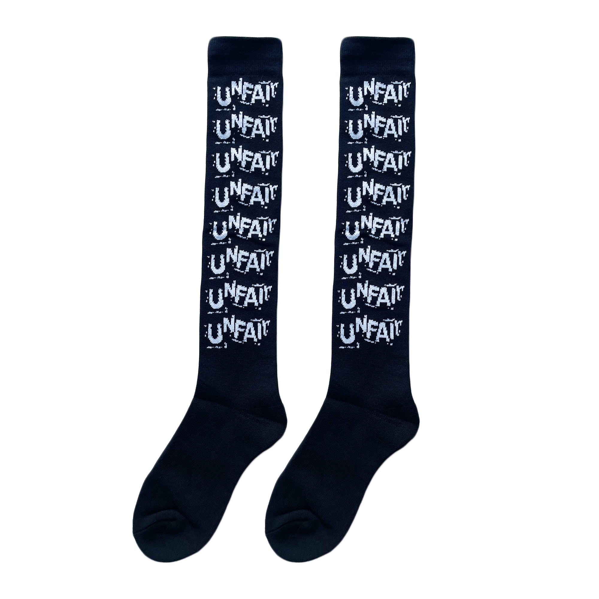 Stack Logo Knee Socks (Black)