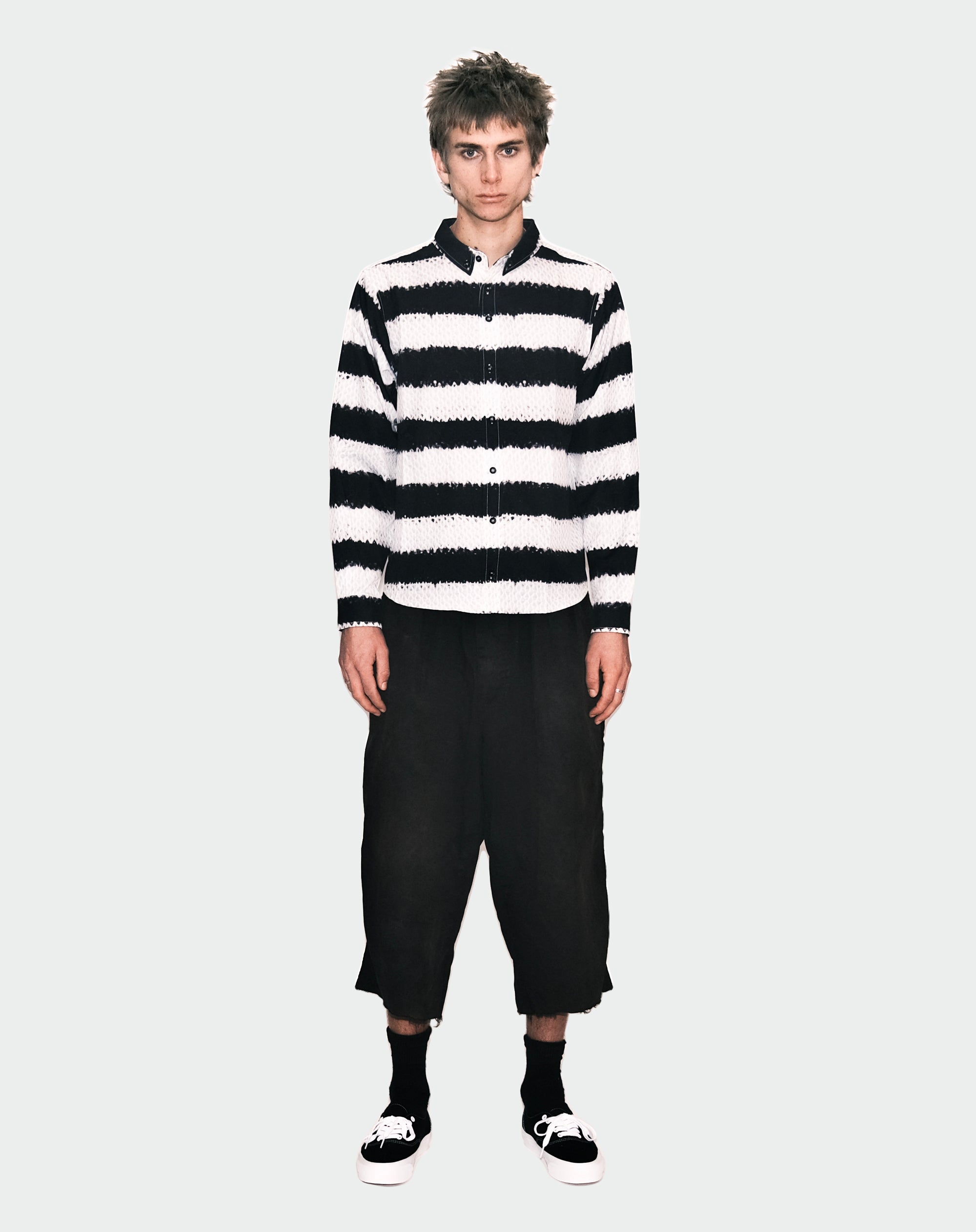Rayon Knit Stripe Shirt (Multi)