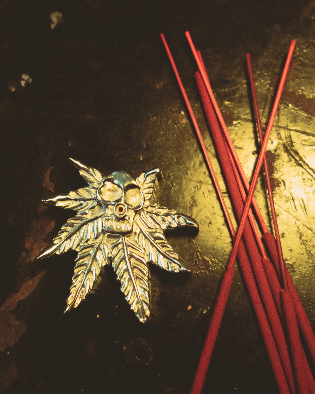 925 Silver Incense Holder (Stoner Skull)